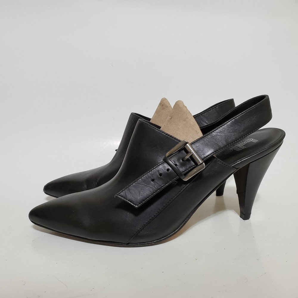 Belle Sigerson Morrison Womens 9.5 Black Leather Shootie Shoes Mule Witchy Heel